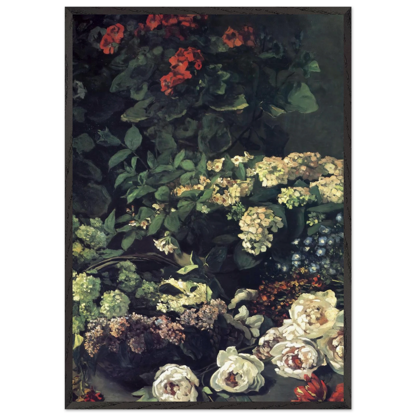 Spring Flowers N1 - claude monet Framed Art Print – Black Wooden Frame - Default Title - -Framed Art Print
