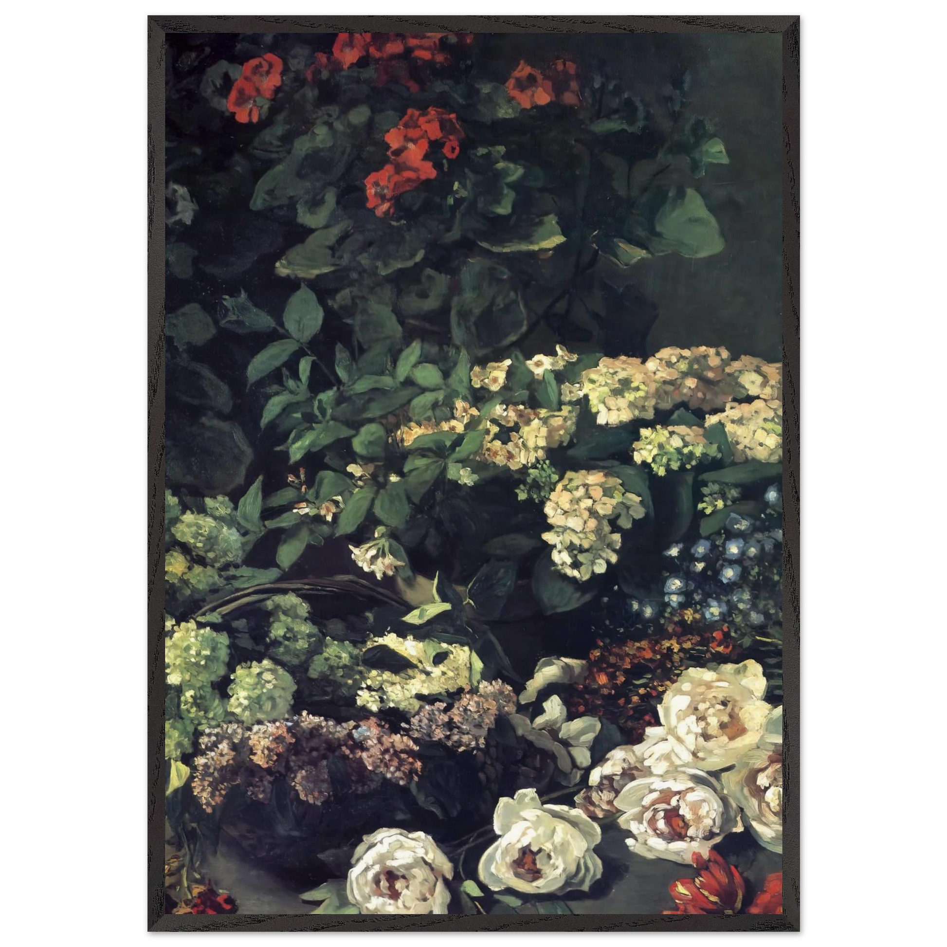 Spring Flowers N1 - claude monet Framed Art Print – Black Wooden Frame - Default Title - -Framed Art Print