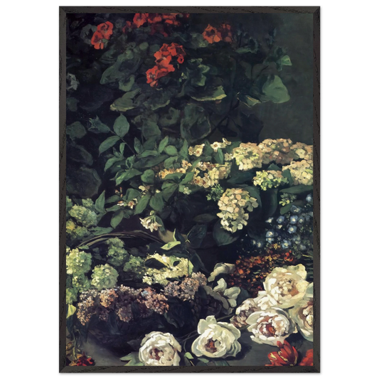 Spring Flowers N1 - claude monet Framed Art Print – Black Wooden Frame - Default Title - -Framed Art Print