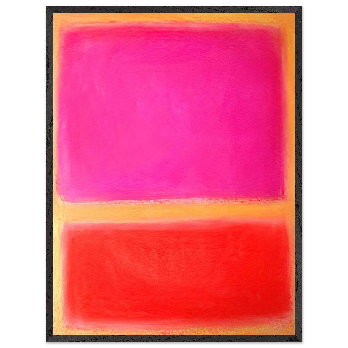 Helen Frankenthaler - Untitled - Color Field Painting Wall art - 28x43  cm / XL (11x17 inches) - Premium Wooden Framed Poster With Fine Art Paper - Wood frame