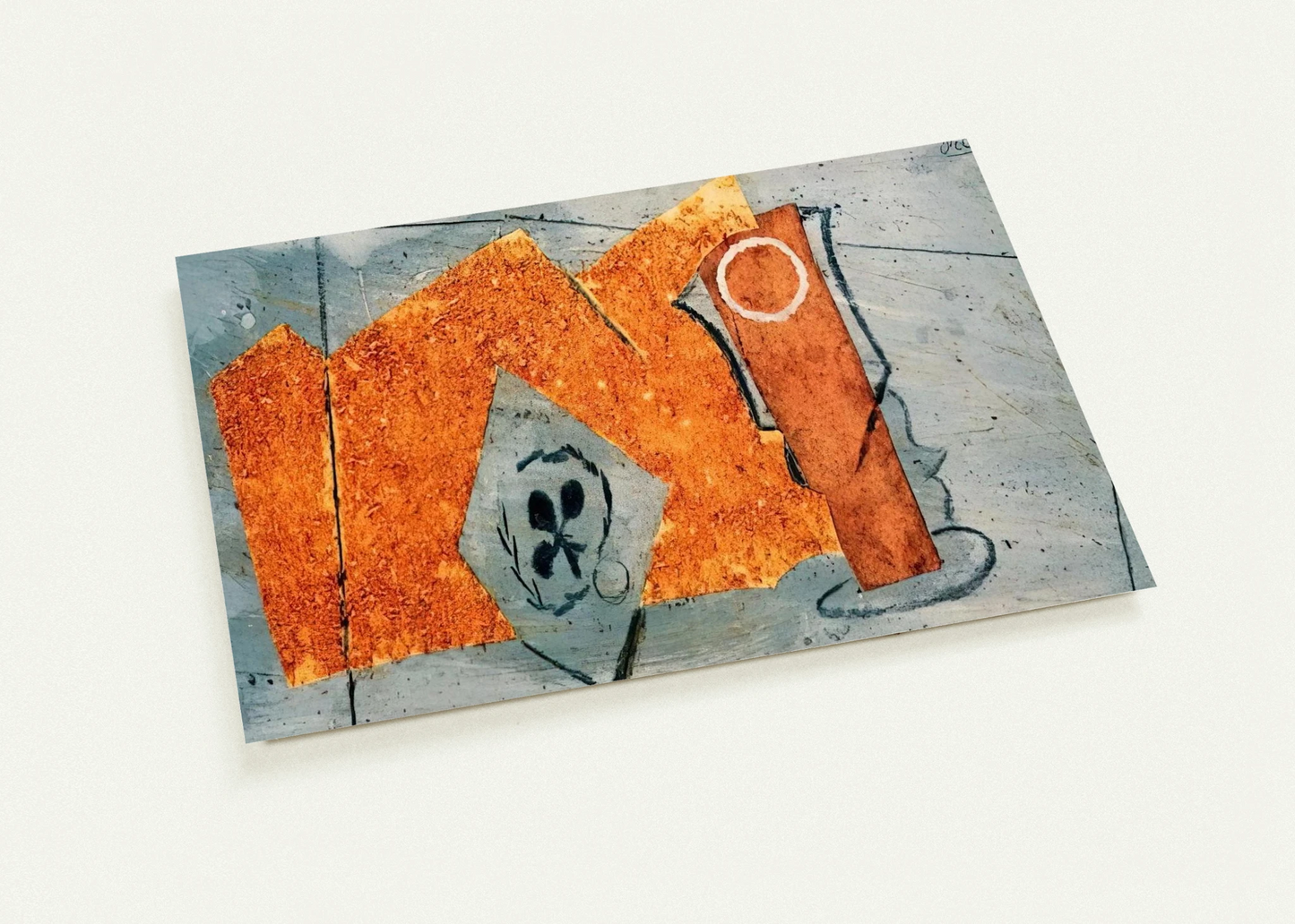 Playing Card and Glass - 1914 By Pablo Picasso Pack of 10 Post Cards | Pablo Picasso Post Cards | A6 (10.5 x 14.8 cm) - 4.1 x 5.8 inches