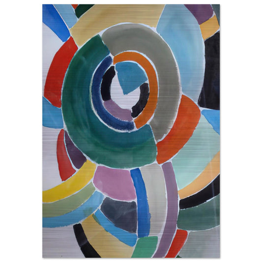 ORFIZME - Sonia Delaunay Brushed Aluminum Print - 70x100 cm / 28x40 inches | Sonia Delaunay Aluminum Print | Sonia Delaunay Prints