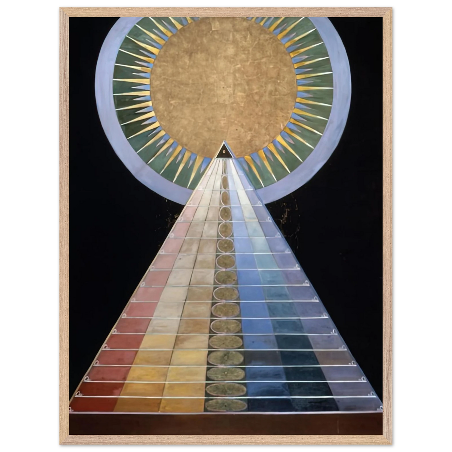 Hilma af Klint - ALTAR PAINTING 1915 Wall art - A2 (42 x 59.4  cm) - Premium Wooden Framed Poster With Fine Art Paper - Black frame