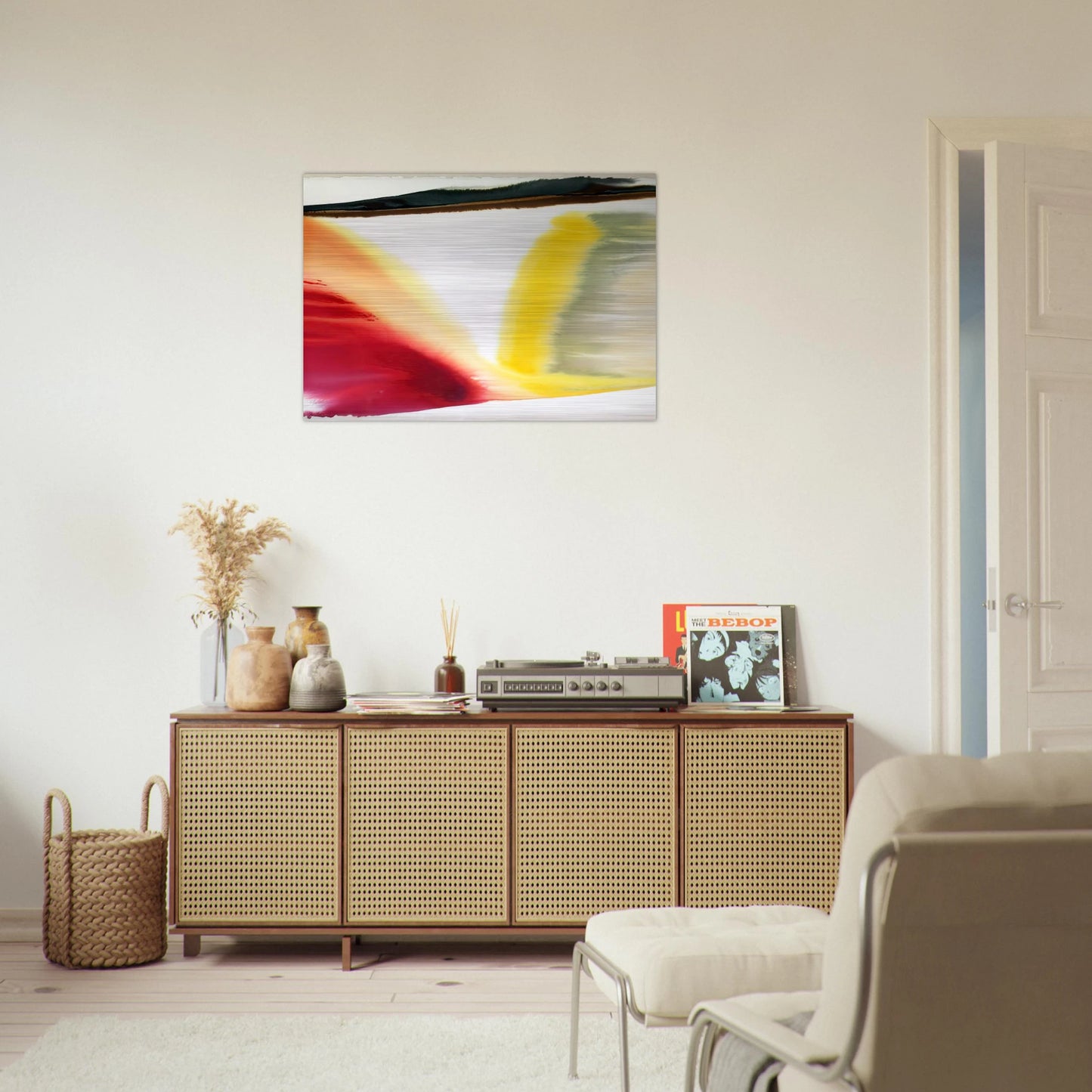 Phenomena Pointed East - Abstract Expressionism, Color Field Painting - Paul Jenkins Brushed Aluminum Print - 70x100 cm / 28x40 inches | Paul Jenkins Aluminum Print | Paul Jenkins Prints
