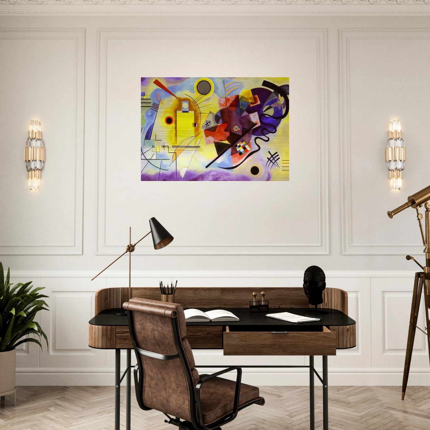 YELLOW RED BLUE 1925 - Wassily Kandinsky Brushed Aluminum Print - 70x100 cm / 28x40 inches | Wassily Kandinsky Aluminum Print | Wassily Kandinsky Prints