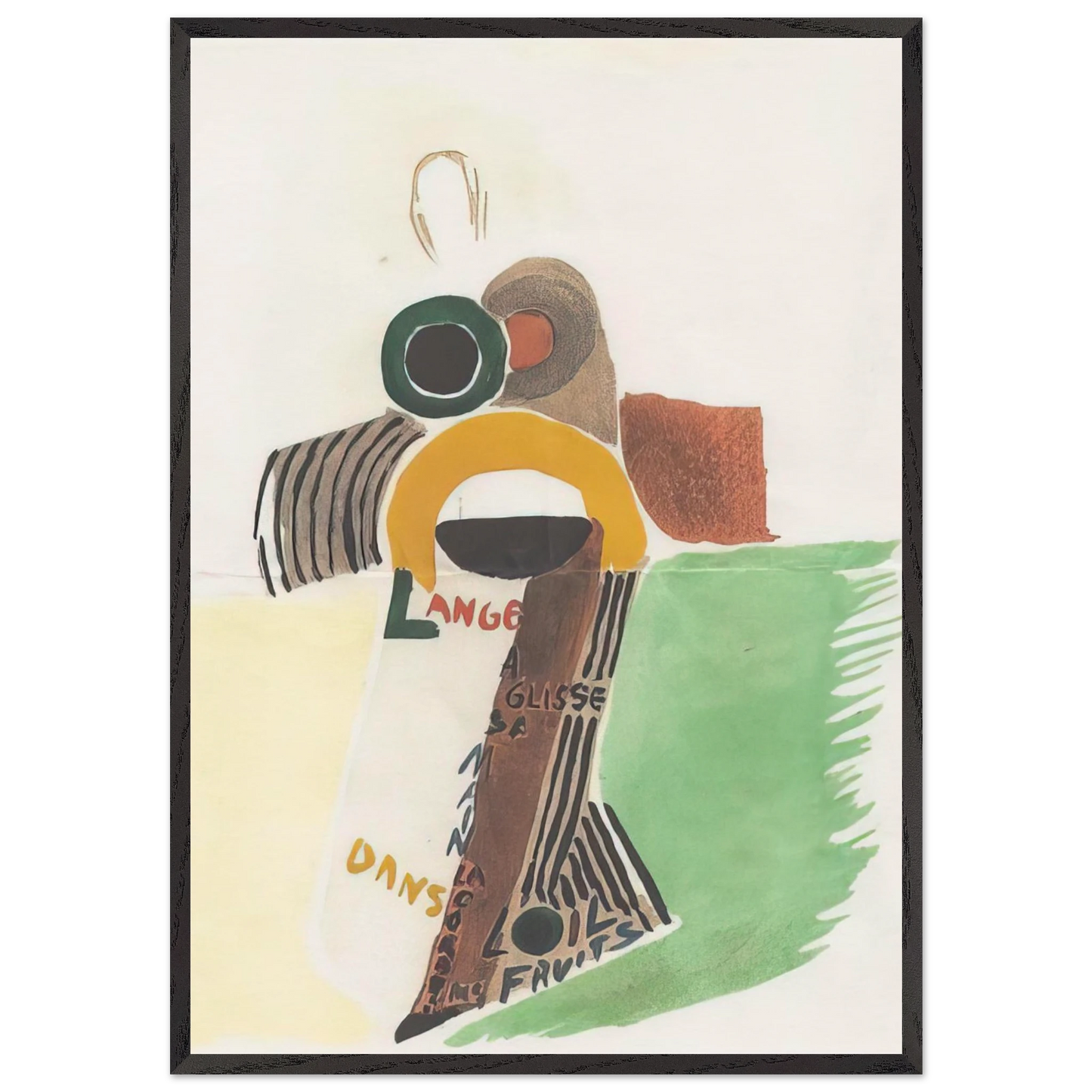 ROBE POEME L ANGE A GLISSE 1922 - Sonia Delaunay Framed Art Print – Black Wooden Frame - Default Title - -Framed Art Print