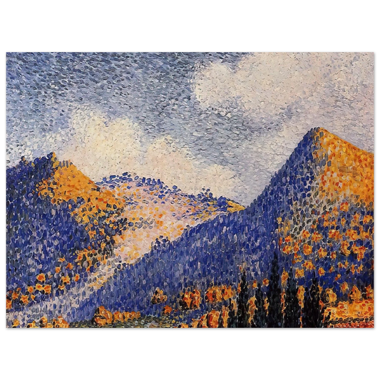 Henri-Edmond Cross - Landscape, the Little Maresque Mountains Fine Art Poster - Default Title