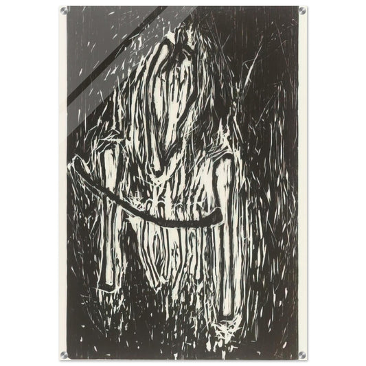 HEAD AND BONES 1980 - Susan Rothenberg Acrylic Print - 70x100 cm / 28x40″ inches