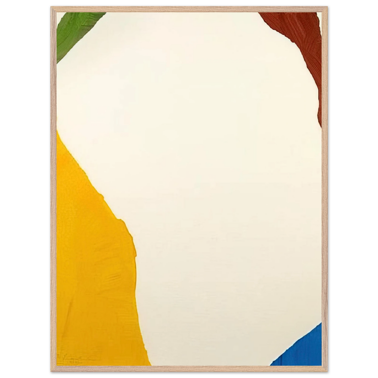 Helen Frankenthaler - Wind Directions - 1970 Wall art - 15x20 cm / 6x8 inches - Premium Wooden Framed Poster With Fine Art Paper - White frame
