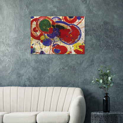 All Red - Sam Francis Brushed Aluminum Print - 70x100 cm / 28x40 inches | Sam Francis Aluminum Print | Sam Francis Prints