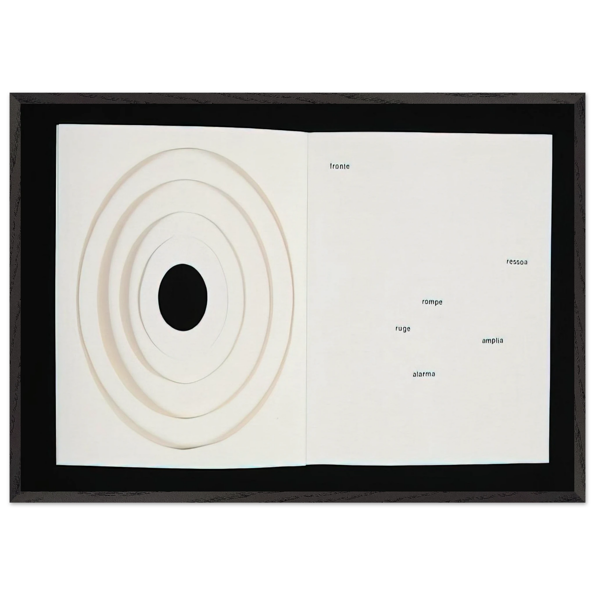 Books-Poem - 1959 - Lygia Pape Framed Art Print – Black Wooden Frame - Default Title - -Framed Art Print