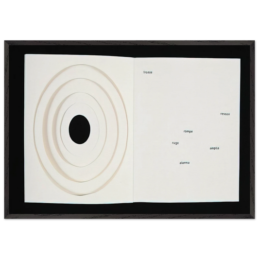 Books-Poem - 1959 - Lygia Pape Framed Art Print – Black Wooden Frame - Default Title - -Framed Art Print