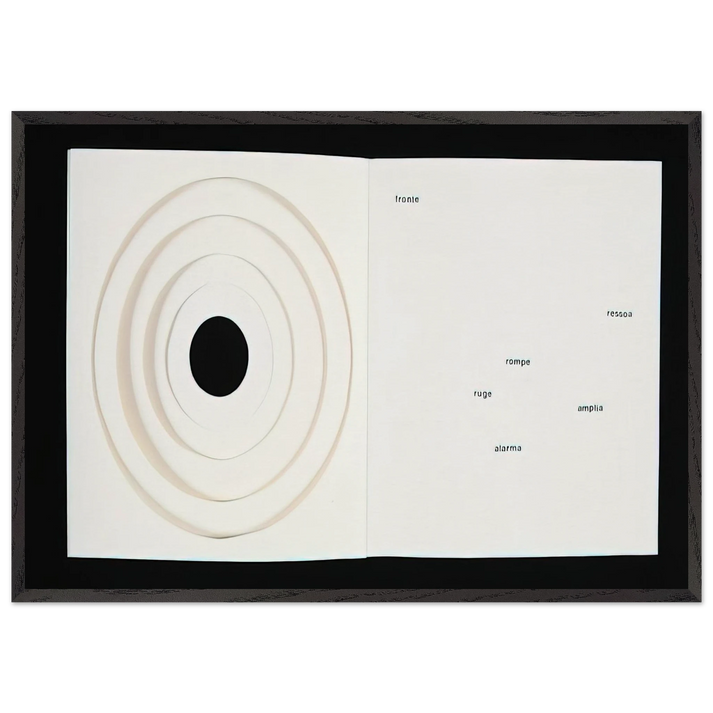 Books-Poem - 1959 - Lygia Pape 70x100 cm / 28x40 inches Framed Art Print – Black Wooden Frame