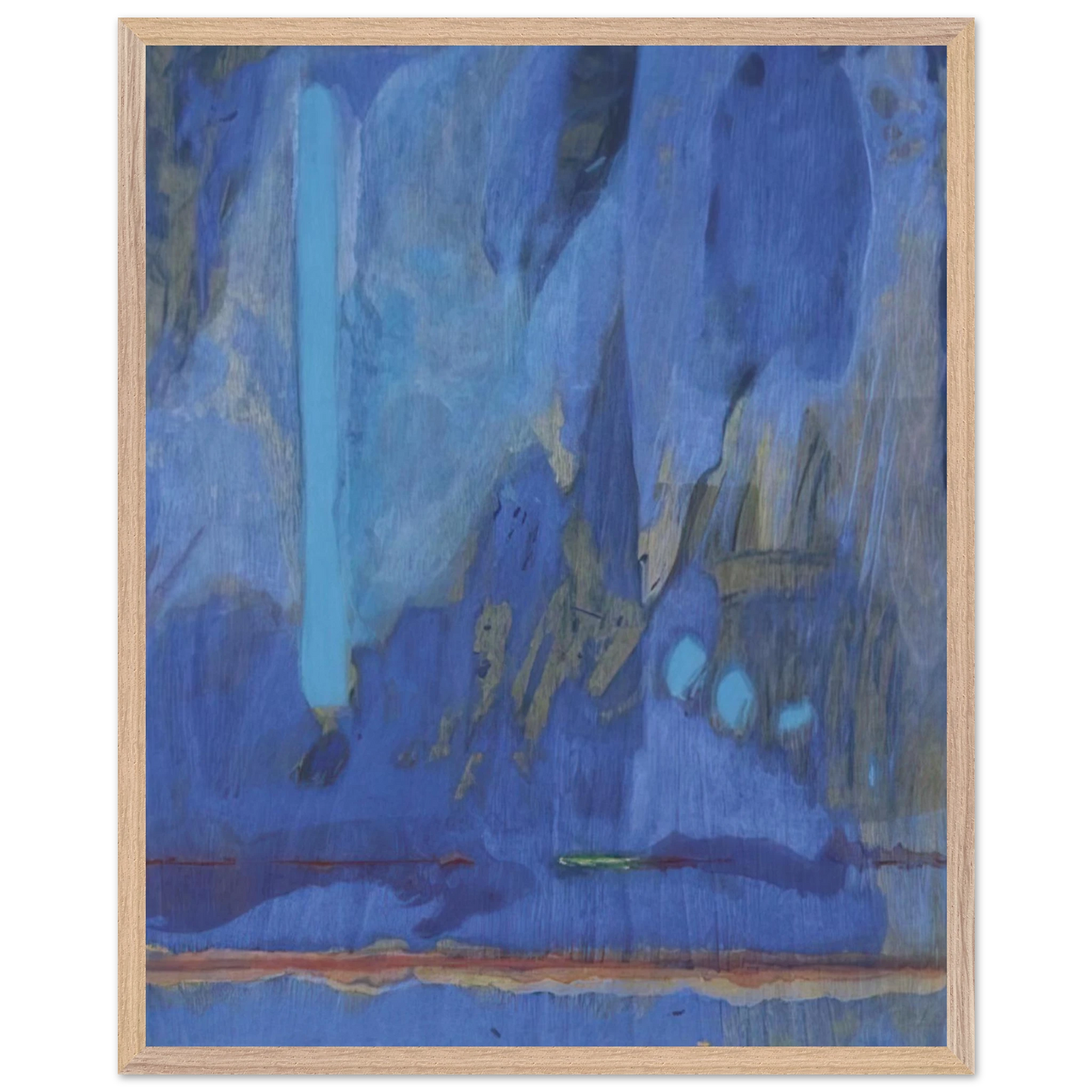 Helen Frankenthaler - Tales of Genji III - 1998 Wall art - 70x100 cm / 28x40 inches - Premium Wooden Framed Poster With Fine Art Paper - White frame