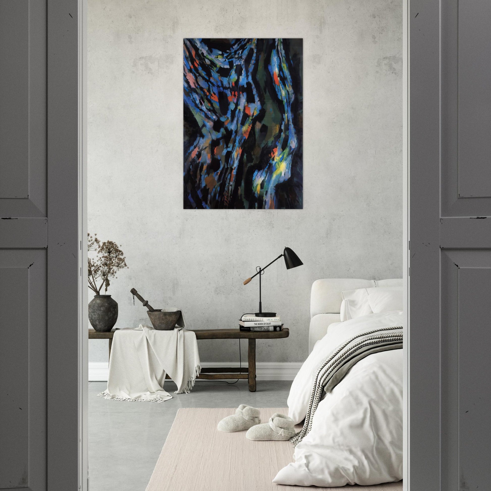 Les Ténèbres - 1962 - Alfred Manessier Brushed Aluminum Print - 70x100 cm / 28x40 inches | Alfred Manessier Aluminum Print | Alfred Manessier Prints