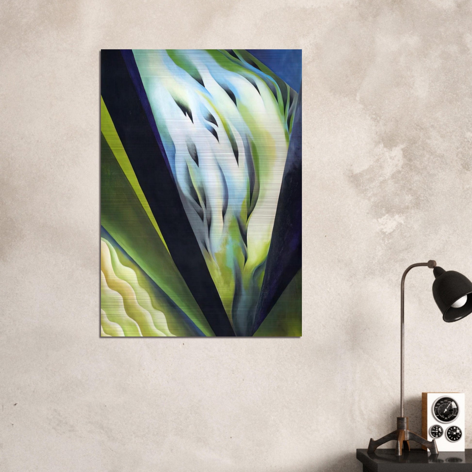 Blue and Green Music - Georgia O'Keeffe Brushed Aluminum Print - 70x100 cm / 28x40 inches | Georgia O'Keeffe Aluminum Print | Georgia O'Keeffe Prints