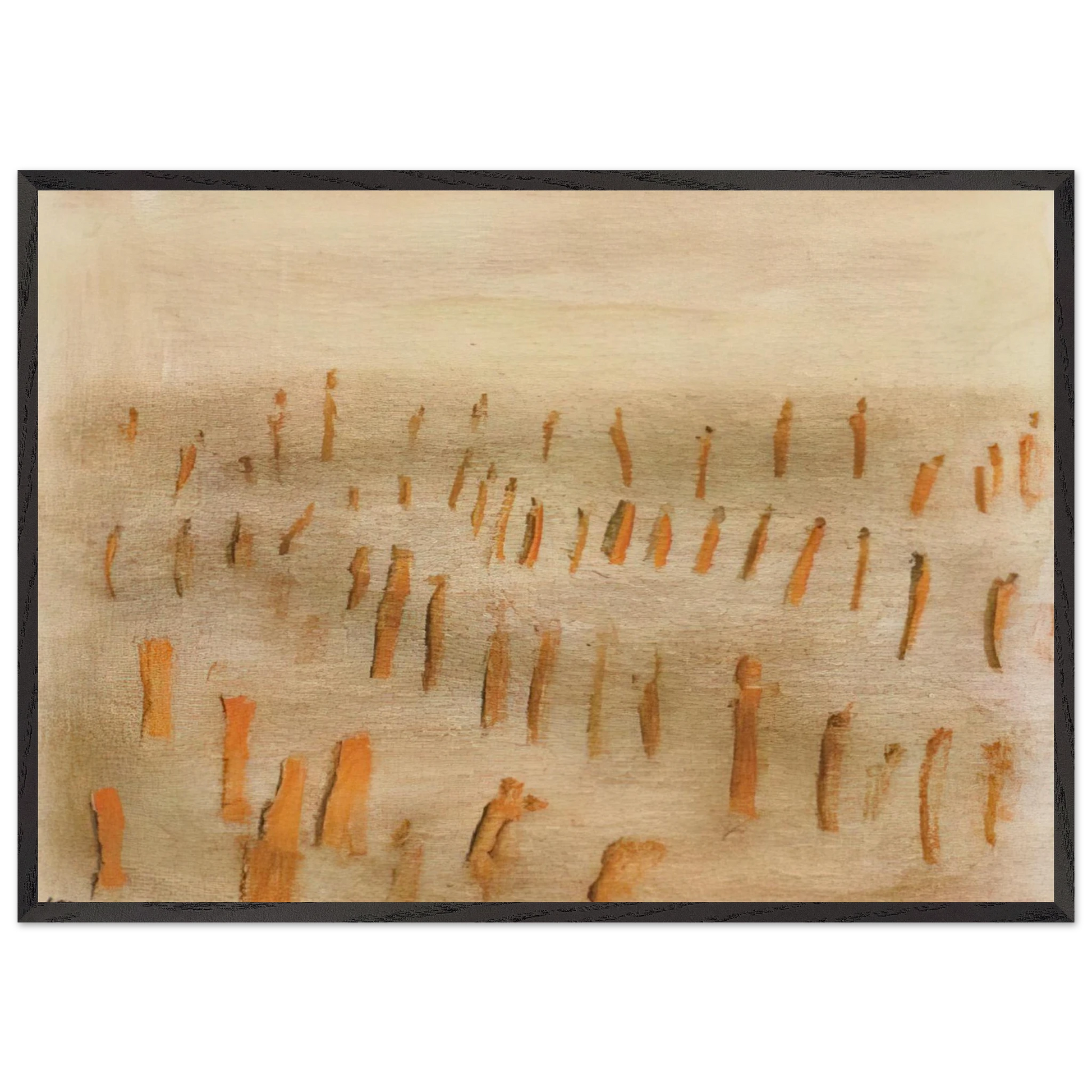 Untitled 3 N4 - Henri Michaux Framed Art Print – Black Wooden Frame - Default Title - -Framed Art Print