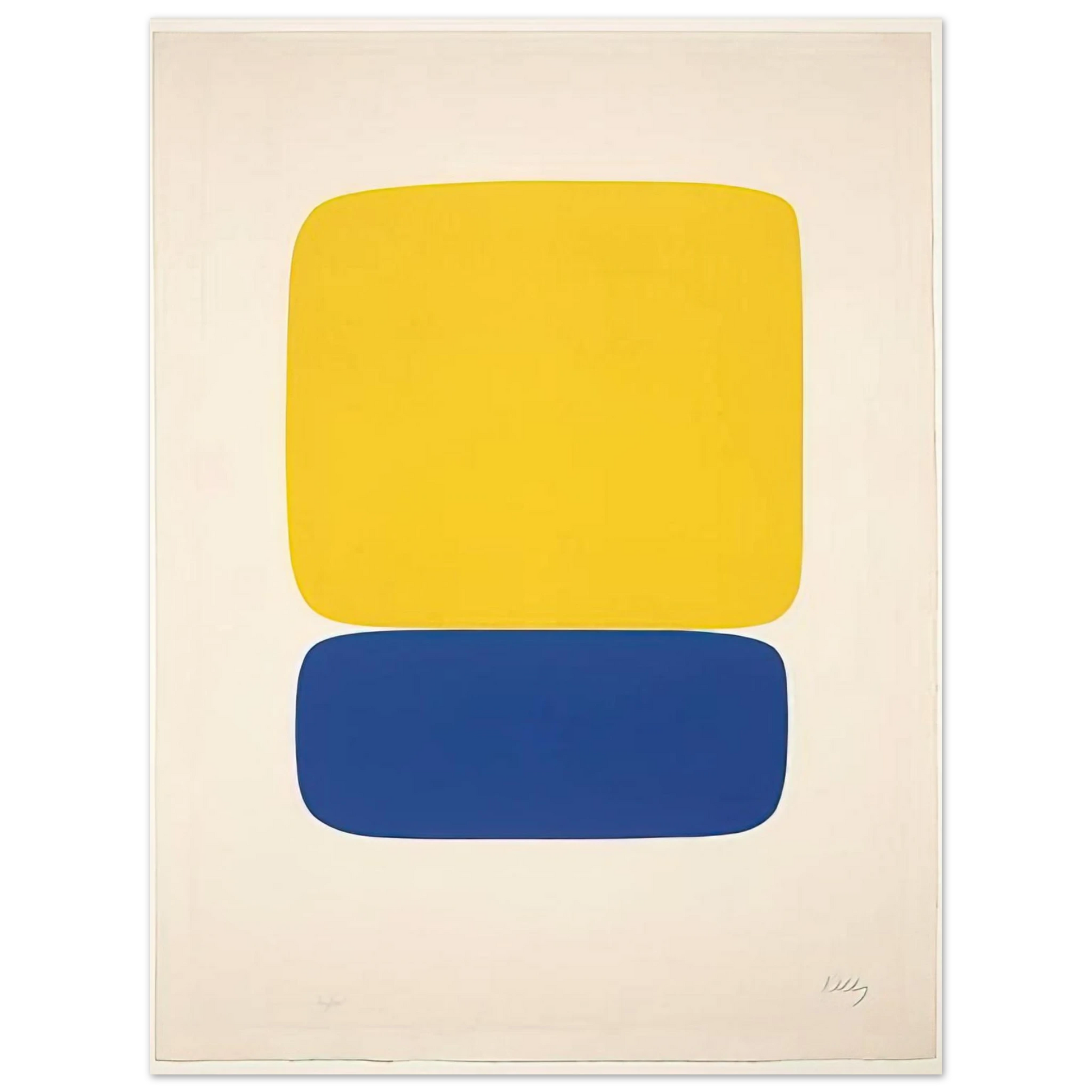 Ellsworth Kelly - Yellow over Dark Blue Fine Art Poster - Default Title