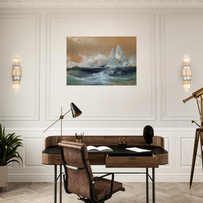 Icebergs - Thomas Moran Brushed Aluminum Print - 70x100 cm / 28x40 inches | Thomas Moran Aluminum Print | Thomas Moran Prints