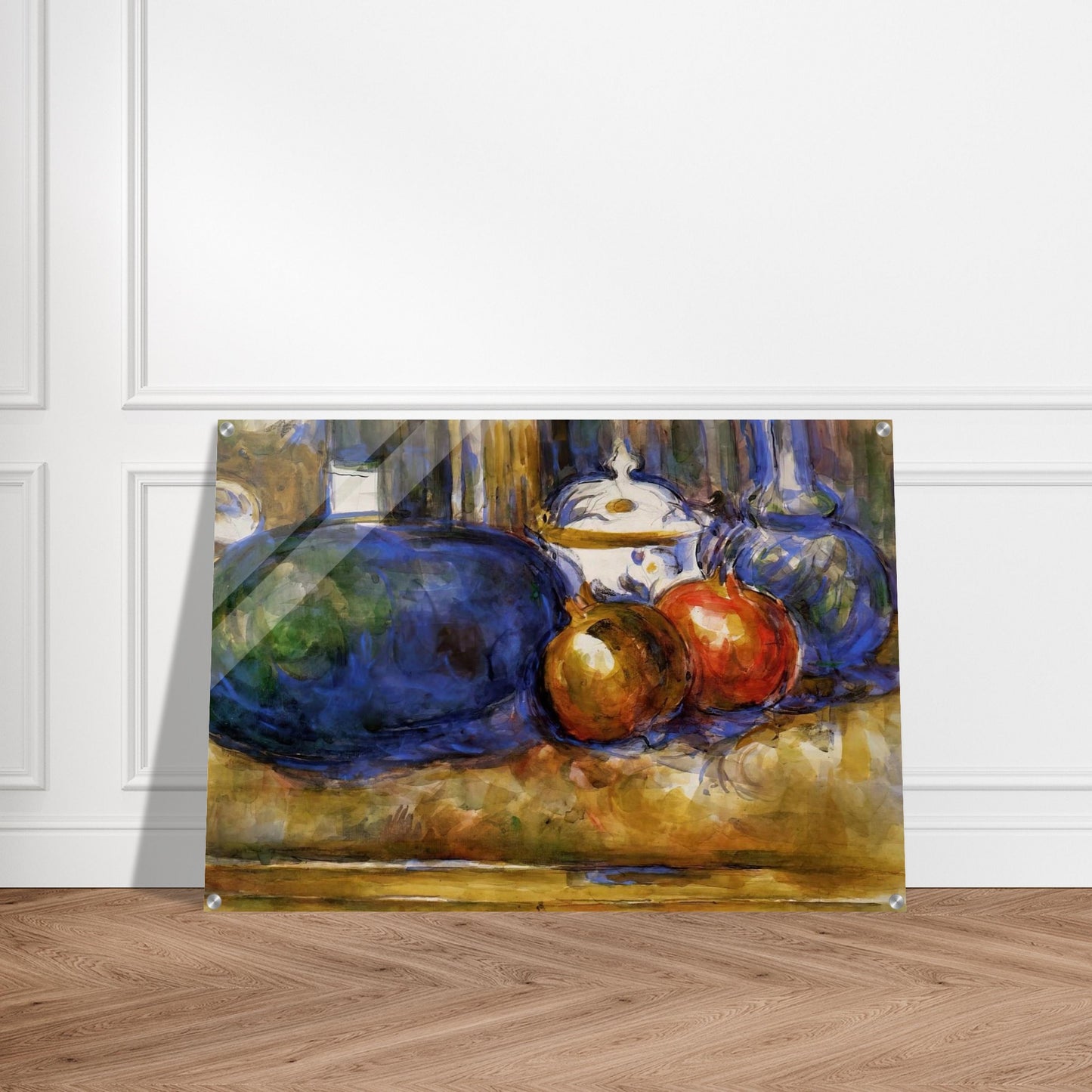 Still Life with Watermelon and Pemegranates - Paul Cézanne Acrylic Print - 70x100 cm / 28x40″ inches | Paul Cézanne Wall Art | Paul Cézanne Prints