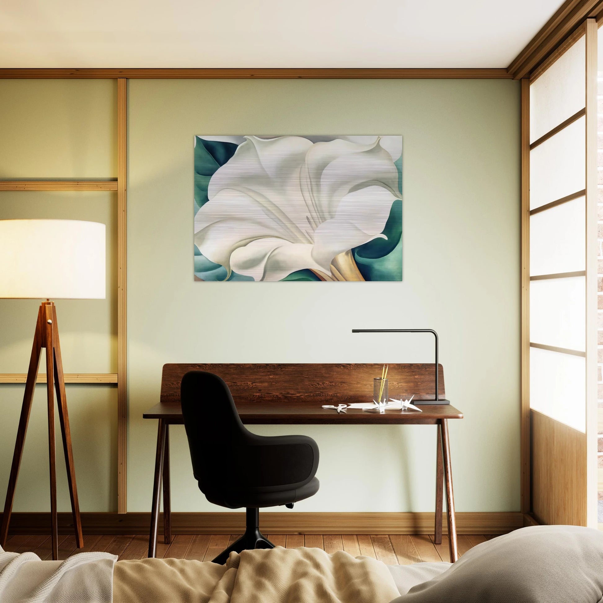 Jimson Weed 2 - Georgia O'Keeffe Brushed Aluminum Print - 70x100 cm / 28x40 inches | Georgia O'Keeffe Aluminum Print | Georgia O'Keeffe Prints