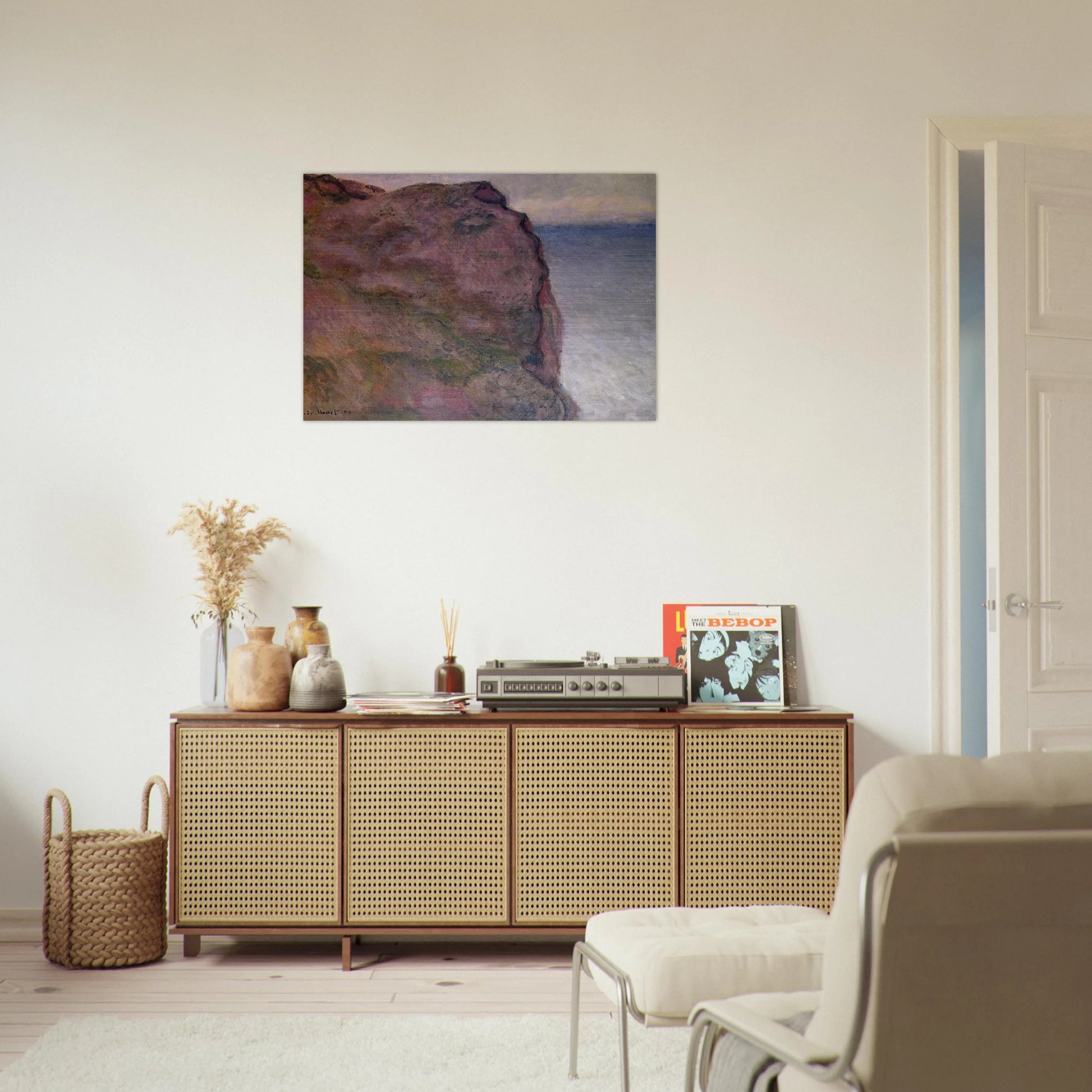 Cliff at Petit Ailly, at Varengeville - claude monet Brushed Aluminum Print - 70x100 cm / 28x40 inches | claude monet Aluminum Print | claude monet Prints