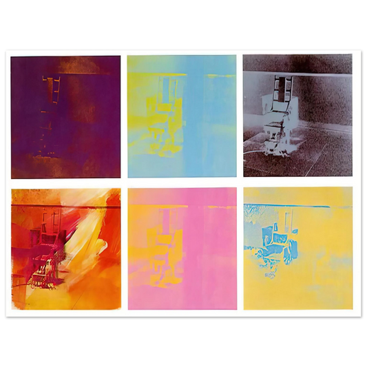 Andy Warhol - Electric Chair Fine Art Poster - 13x18 cm / 5x7 inches