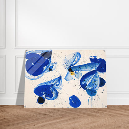 Untitled  Blue Balls from Cross #9  - Sam Francis Acrylic Print - 70x100 cm / 28x40″ inches | Sam Francis Wall Art | Sam Francis Prints