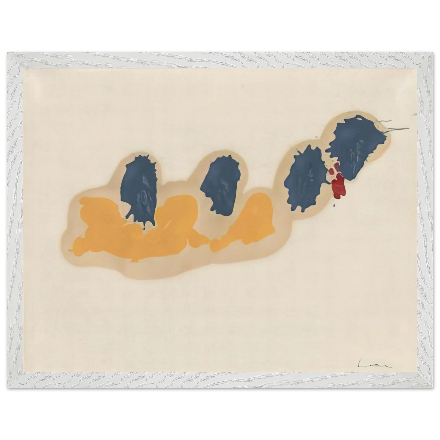 Helen Frankenthaler - April IV - 1960 Wall art - 27x35 cm / 11x14 inches - Premium Wooden Framed Poster With Fine Art Paper - Black frame
