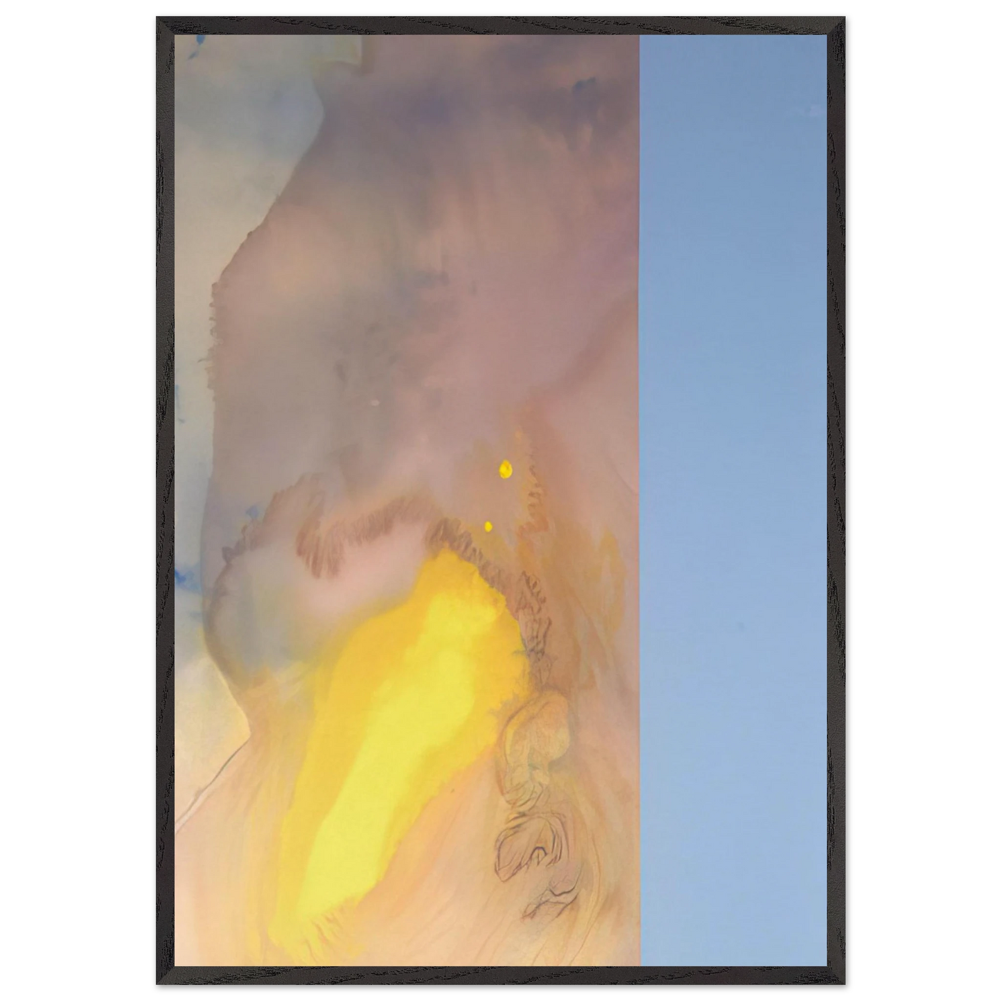 Shiloh - 1969 - Ronnie Landfield Framed Art Print – Black Wooden Frame - Default Title - -Framed Art Print