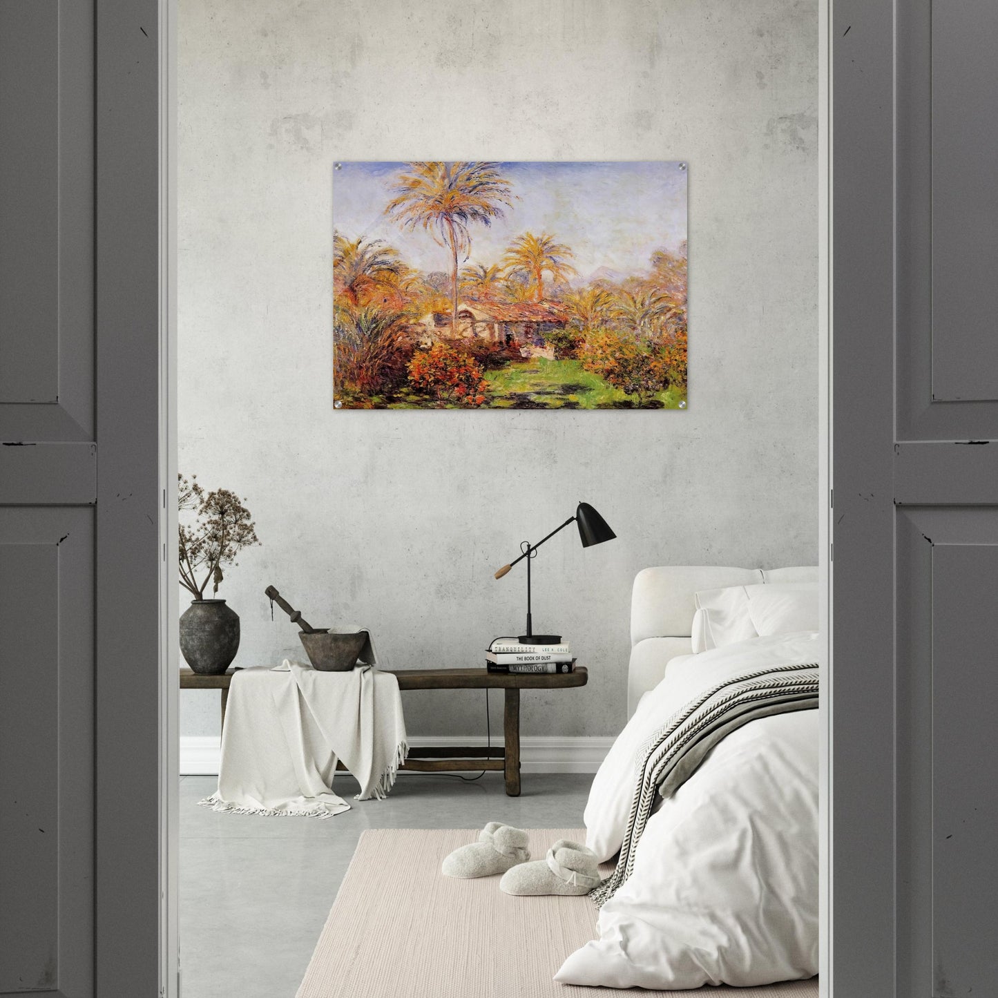 Small Country Farm in Bordighera - claude monet Acrylic Print - 70x100 cm / 28x40″ inches