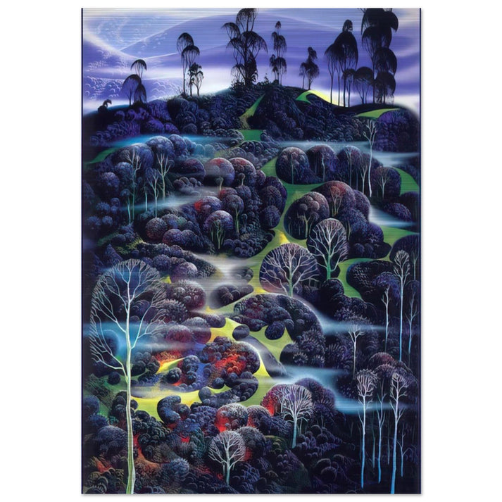 Solemn Solitude - Eyvind Earle Brushed Aluminum Print - 70x100 cm / 28x40 inches | Eyvind Earle Aluminum Print | Eyvind Earle Prints