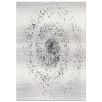 Untitled From the series Graphic Objects - 1972 - Mira Schendel Brushed Aluminum Print - 70x100 cm / 28x40 inches | Mira Schendel Aluminum Print | Mira Schendel Prints