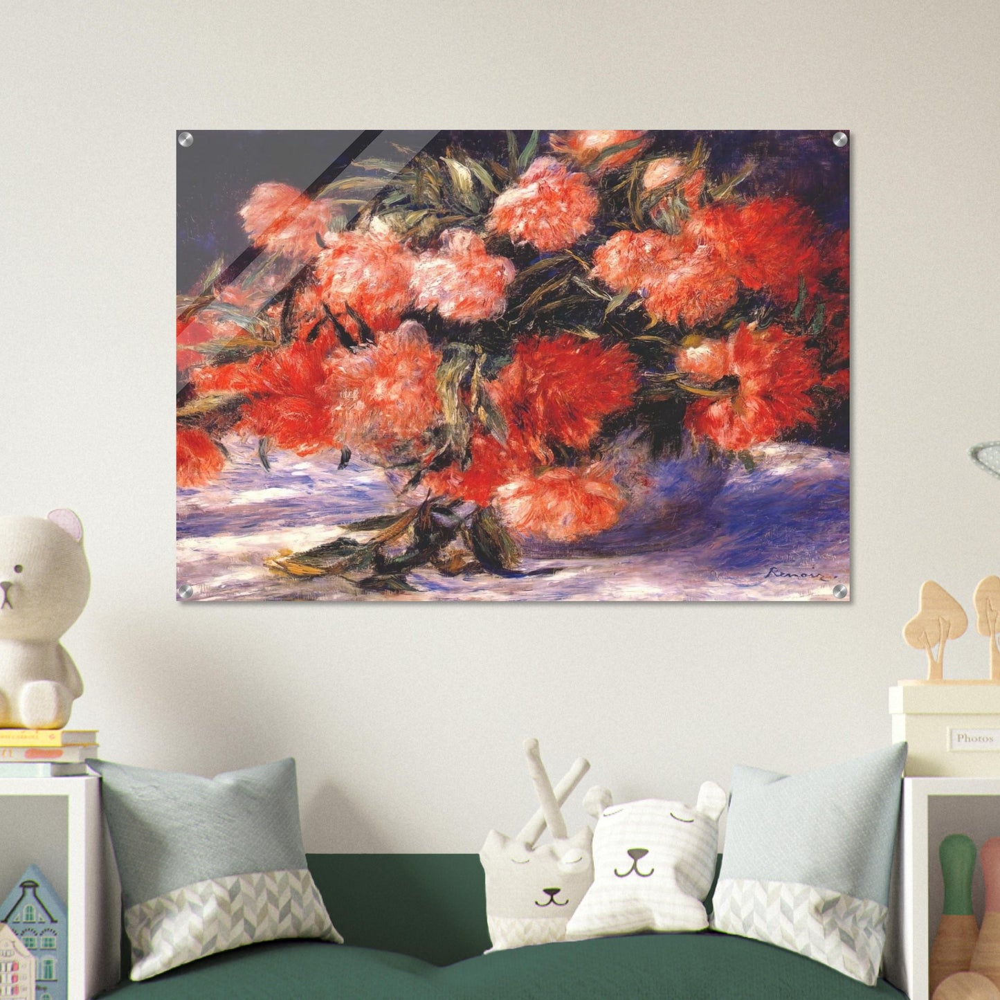 Peonies - Pierre-Auguste Renoir Acrylic Print - 70x100 cm / 28x40″ inches
