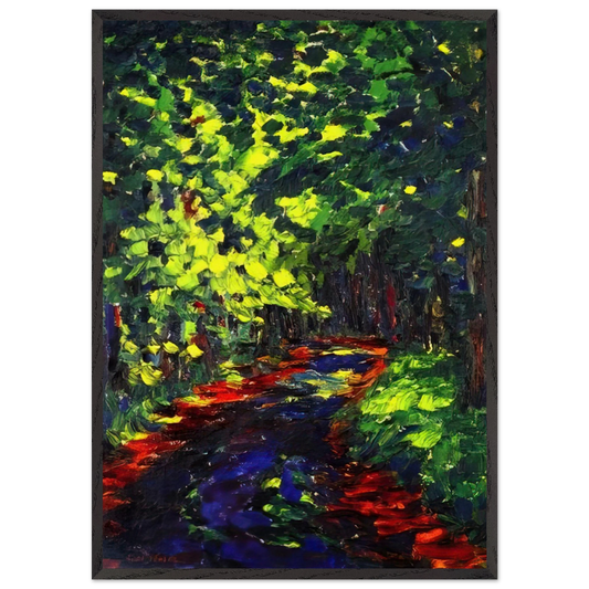 Forest Path N1 - Emil Nolde Framed Art Print – Black Wooden Frame - Default Title - -Framed Art Print