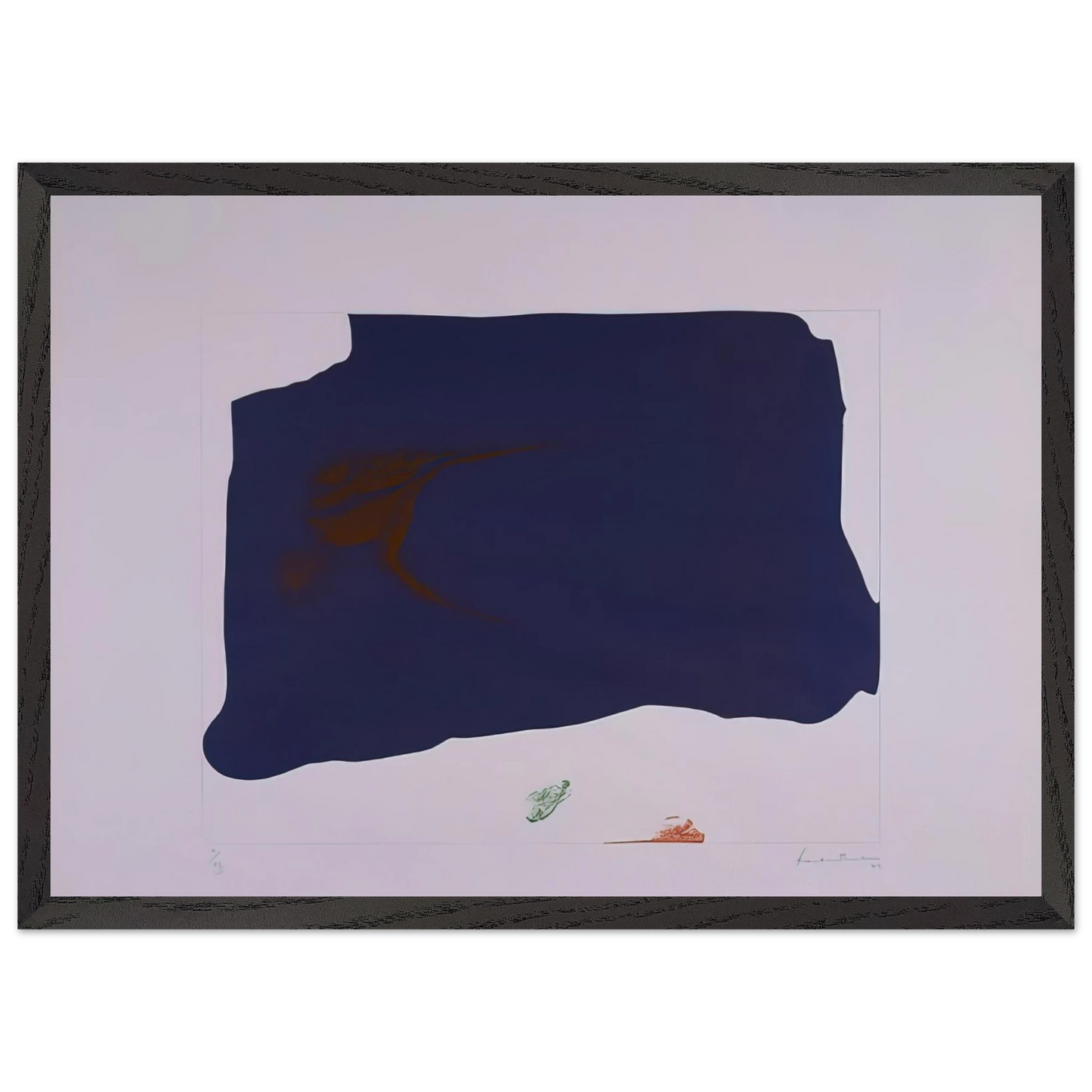 Helen Frankenthaler - Variation II on Mauve Corner - 1969 Wall art - 50x70 cm / 20x28 inches - Fine Art Poster - -