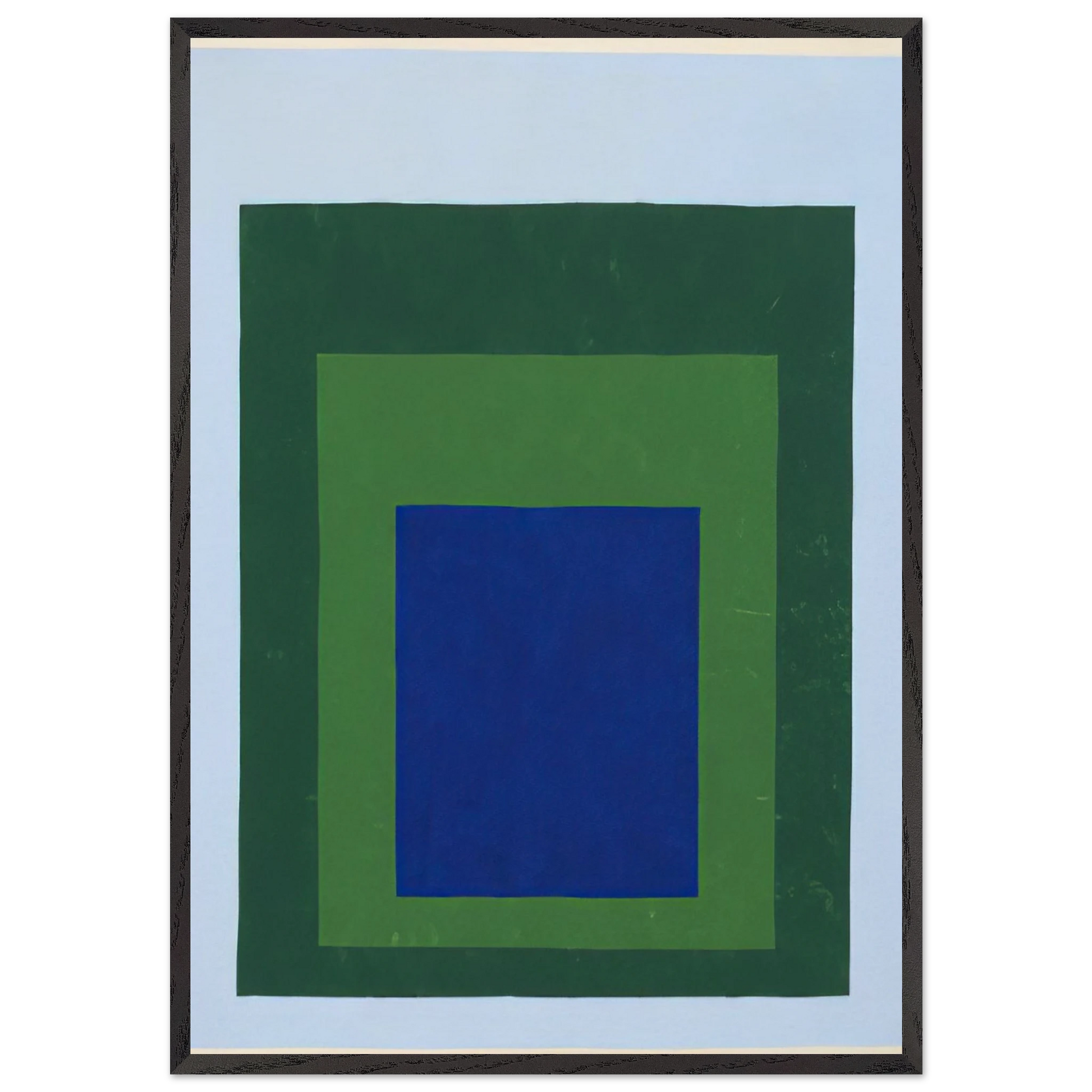 HOMAGE TO THE SQUARE BLUE GREEN 1950 - Josef Albers Framed Art Print – Black Wooden Frame - Default Title - -Framed Art Print