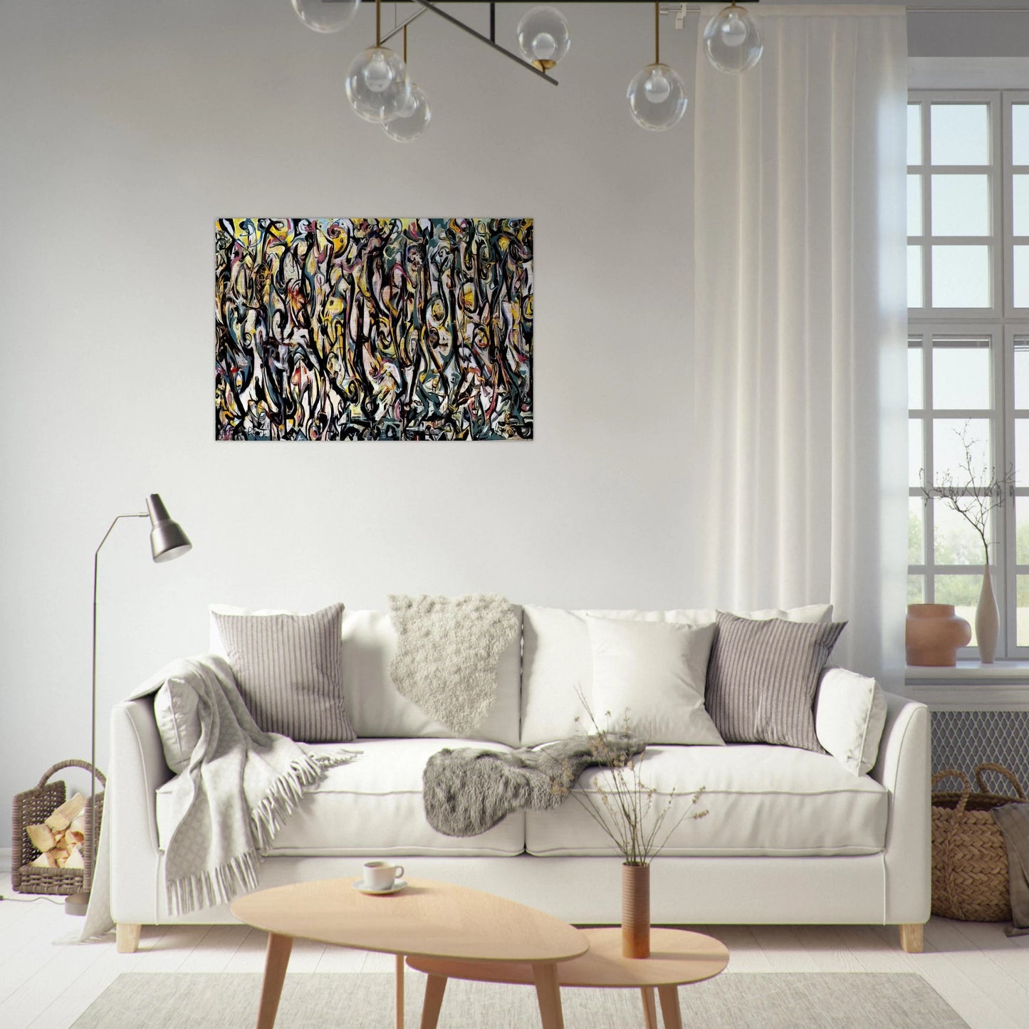 MURAL 1943 1 - Jackson Pollock Brushed Aluminum Print - 70x100 cm / 28x40 inches | Jackson Pollock Aluminum Print | Jackson Pollock Prints