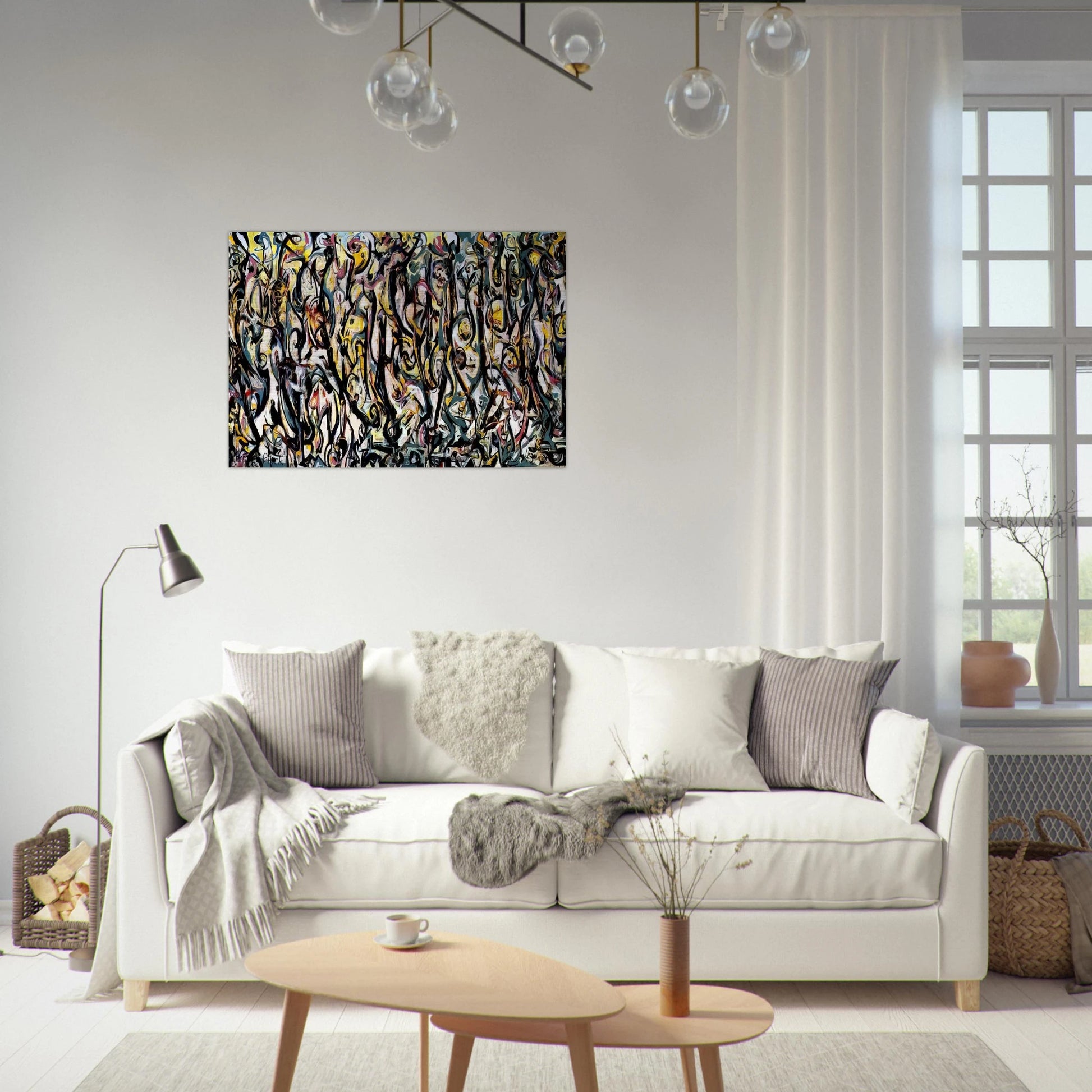 MURAL 1943 1 - Jackson Pollock Brushed Aluminum Print - 70x100 cm / 28x40 inches | Jackson Pollock Aluminum Print | Jackson Pollock Prints