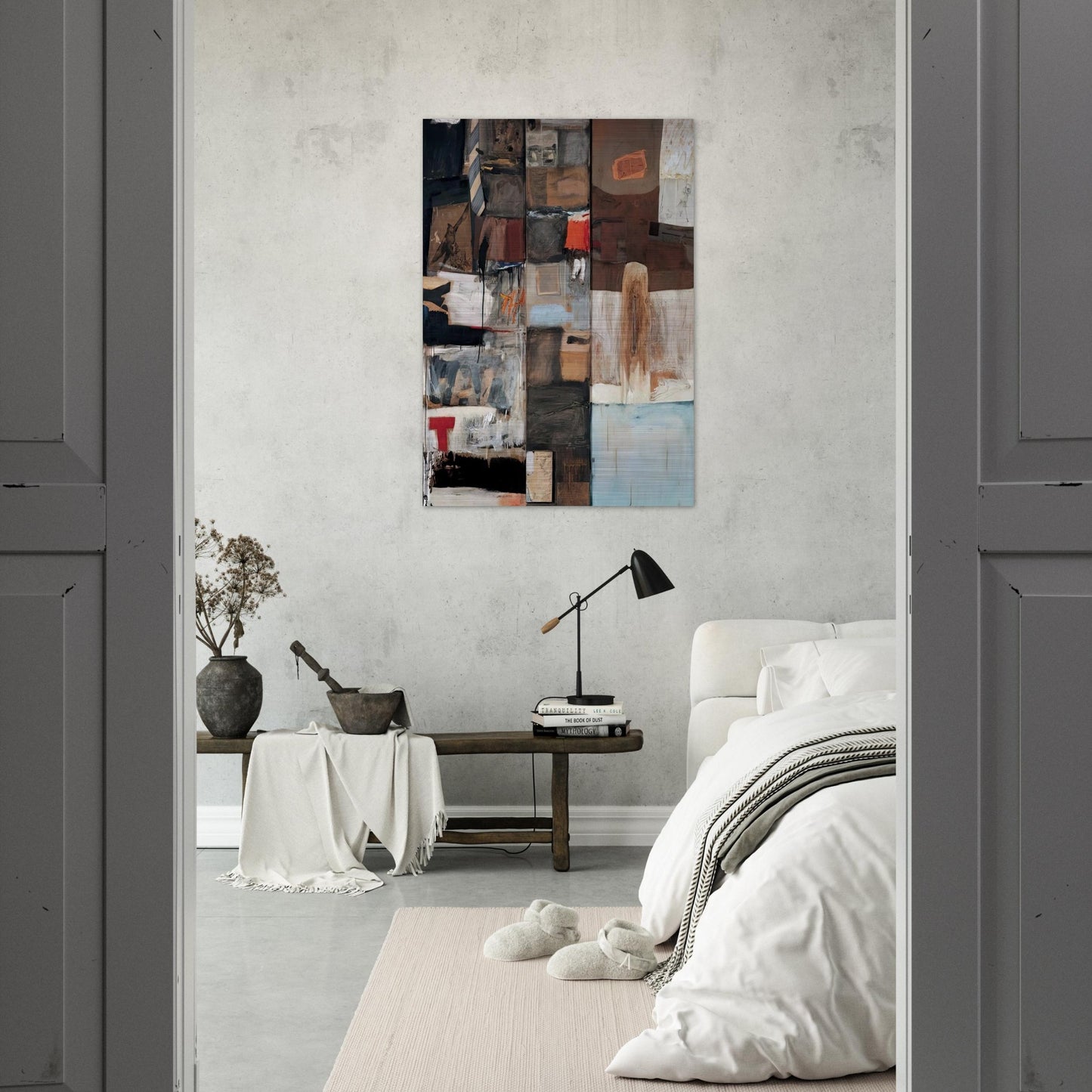 SUMMERSTORM 1959 - Robert Rauschenberg Brushed Aluminum Print - 70x100 cm / 28x40 inches | Robert Rauschenberg Aluminum Print | Robert Rauschenberg Prints