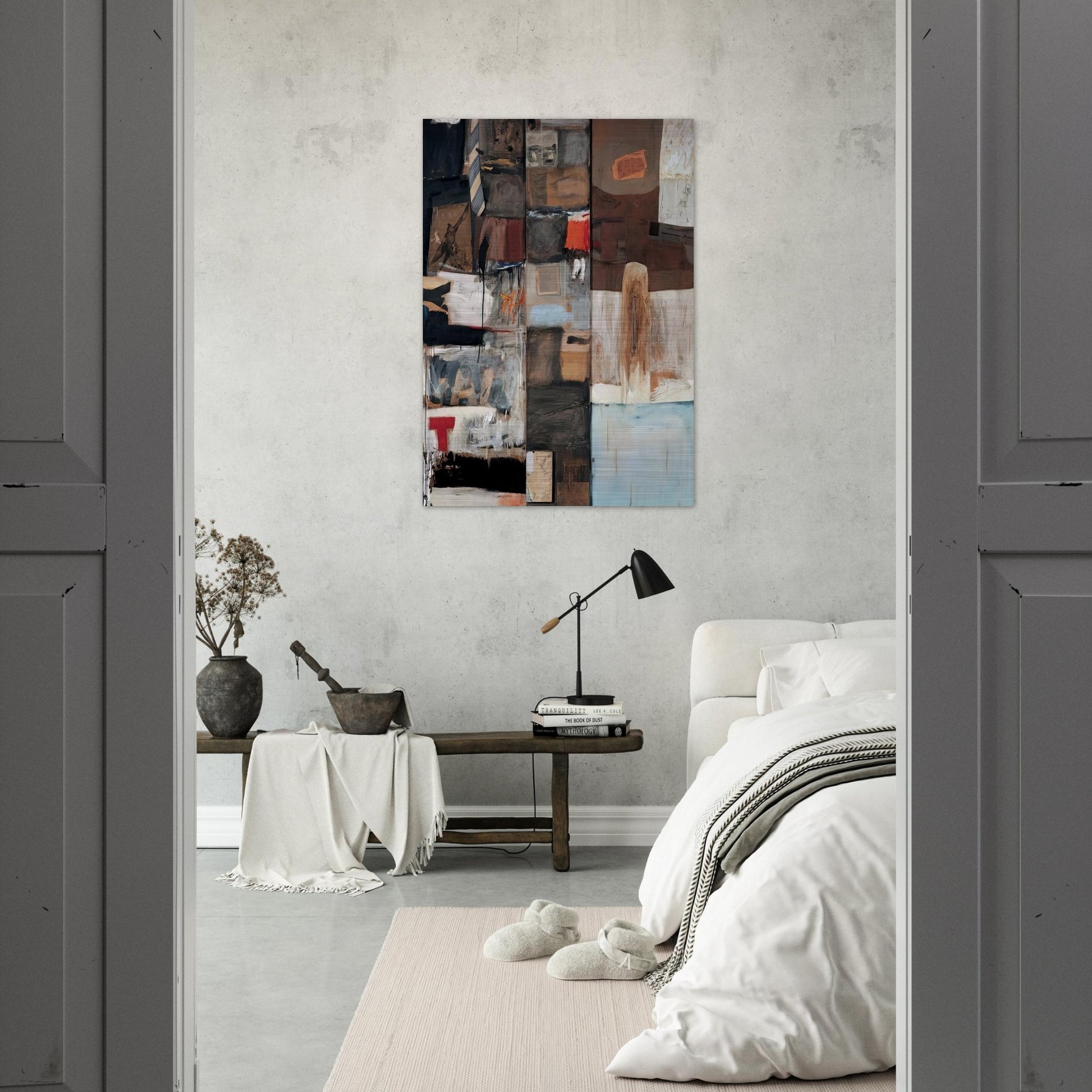 SUMMERSTORM 1959 - Robert Rauschenberg Brushed Aluminum Print - 70x100 cm / 28x40 inches | Robert Rauschenberg Aluminum Print | Robert Rauschenberg Prints