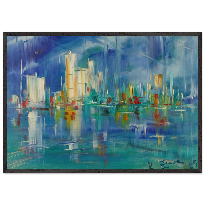 Untitled - 1985 N3 - Konrad Zuse 70x100 cm / 28x40 inches Framed Art Print – Black Wooden Frame