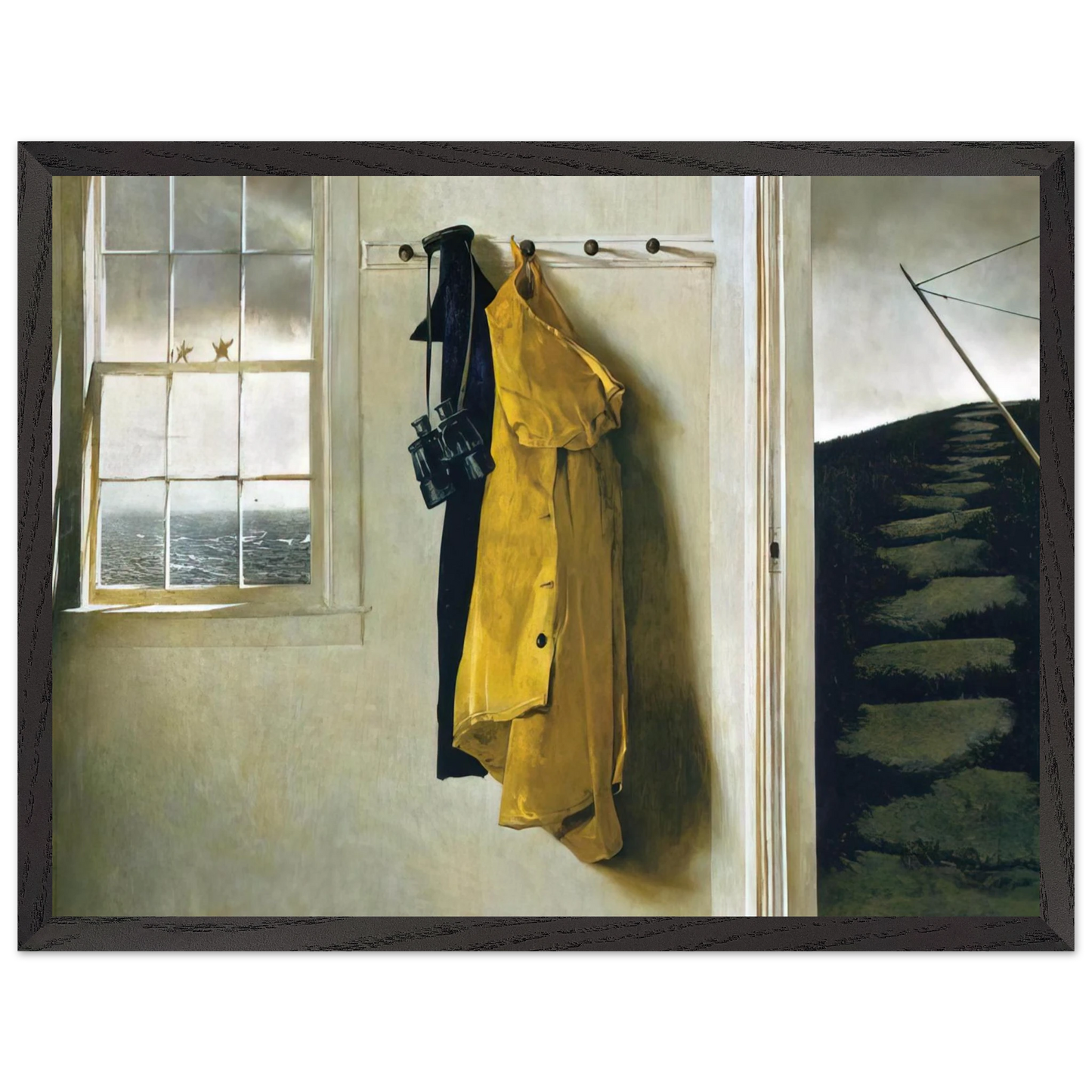 Andrew Wyeth - SQUALL Wall Art - 60x80 cm / 24x32 inches - Premium Wooden Framed Poster With Fine Art Paper - Wood frame