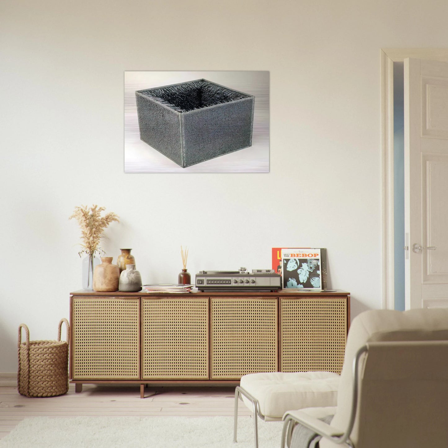 ACCESSION II 1968 - Eva Hesse Brushed Aluminum Print - 70x100 cm / 28x40 inches | Eva Hesse Aluminum Print | Eva Hesse Prints