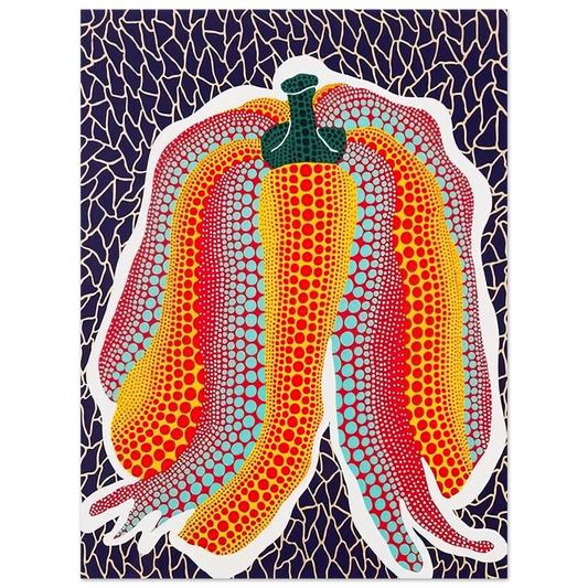 Yayoi Kusama - PUMPKIN 1990 Fine Art Poster - 13x18 cm / 5x7 inches