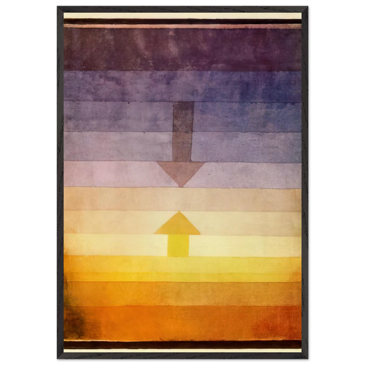 SEPARATION IN THE EVENING 1922 - Paul Klee 70x100 cm / 28x40 inches Framed Art Print – Black Wooden Frame