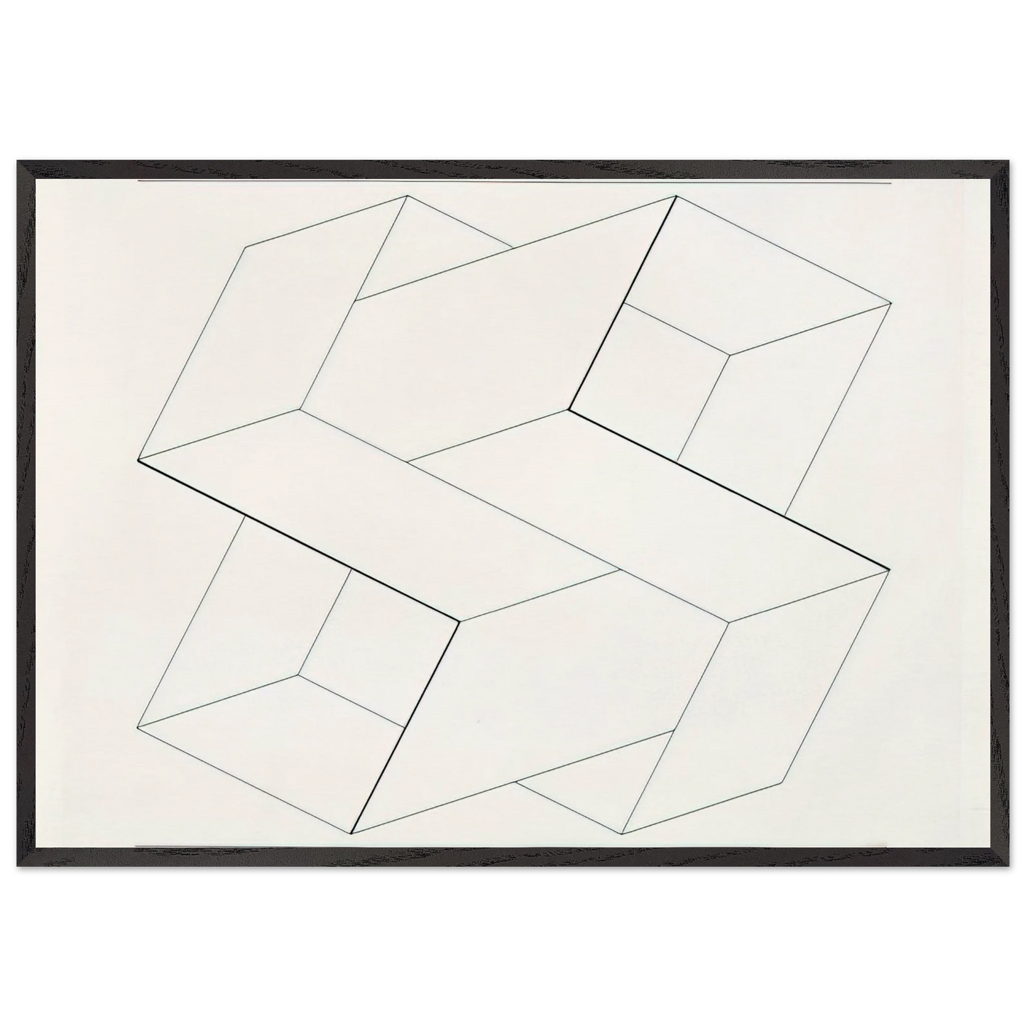 STRUCTURAL CONSTELLATION 1962 - Josef Albers Framed Art Print – Black Wooden Frame - Default Title - -Framed Art Print