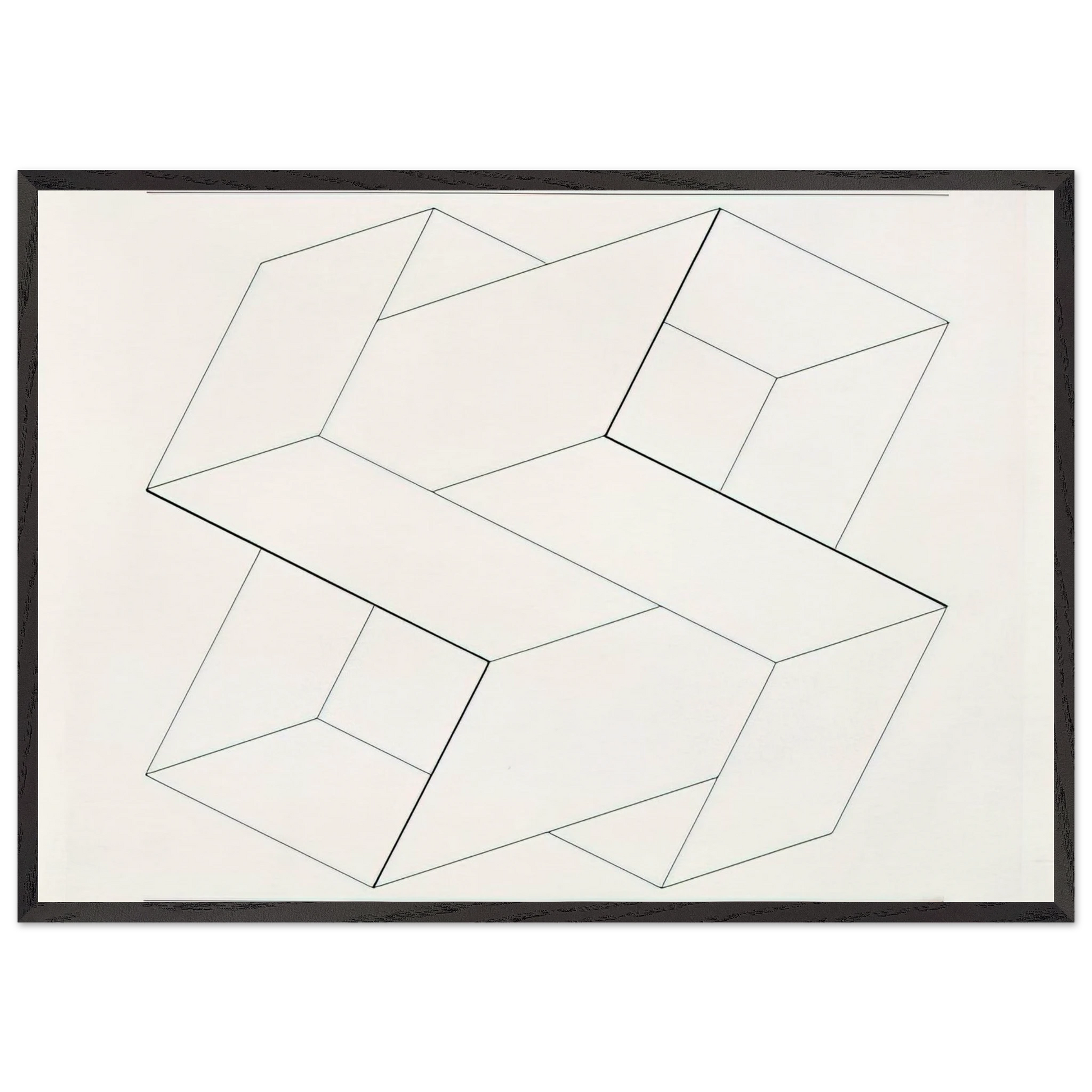 STRUCTURAL CONSTELLATION 1962 - Josef Albers Framed Art Print – Black Wooden Frame - Default Title - -Framed Art Print