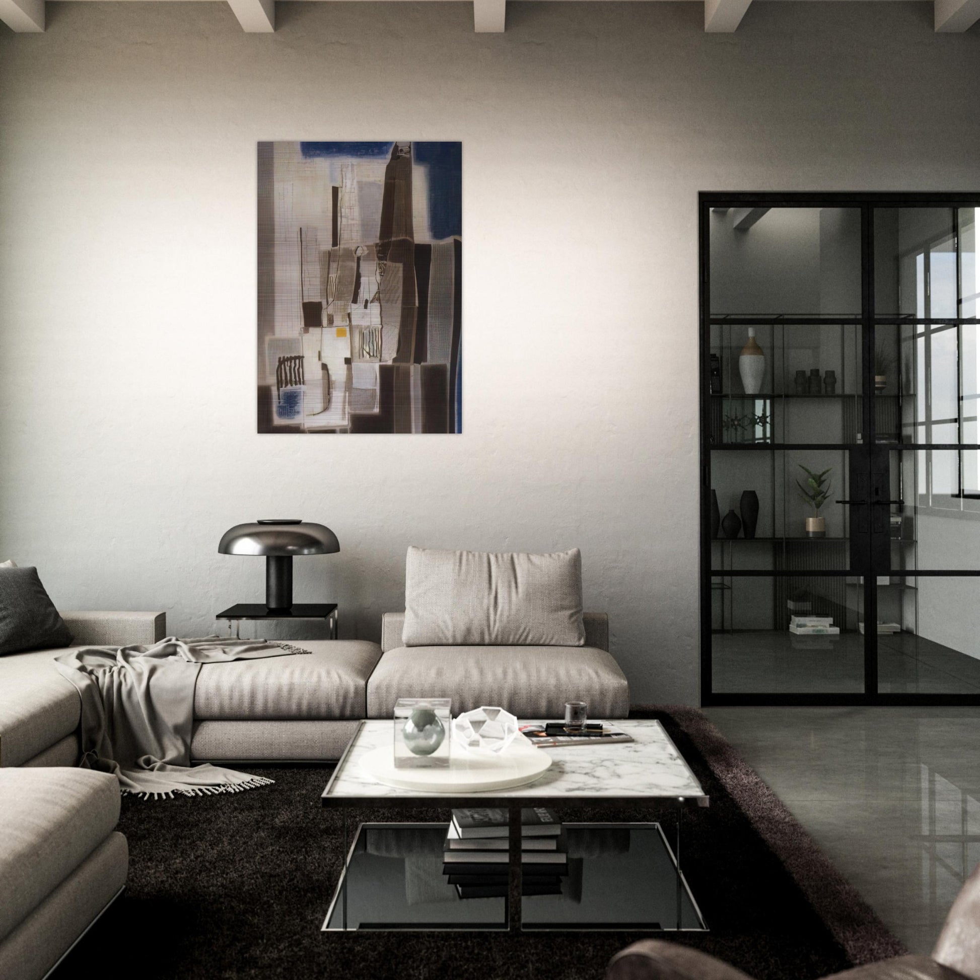 Architettura 1 - Art Informel - Bice Lazzari Brushed Aluminum Print - 70x100 cm / 28x40 inches | Bice Lazzari Aluminum Print | Bice Lazzari Prints