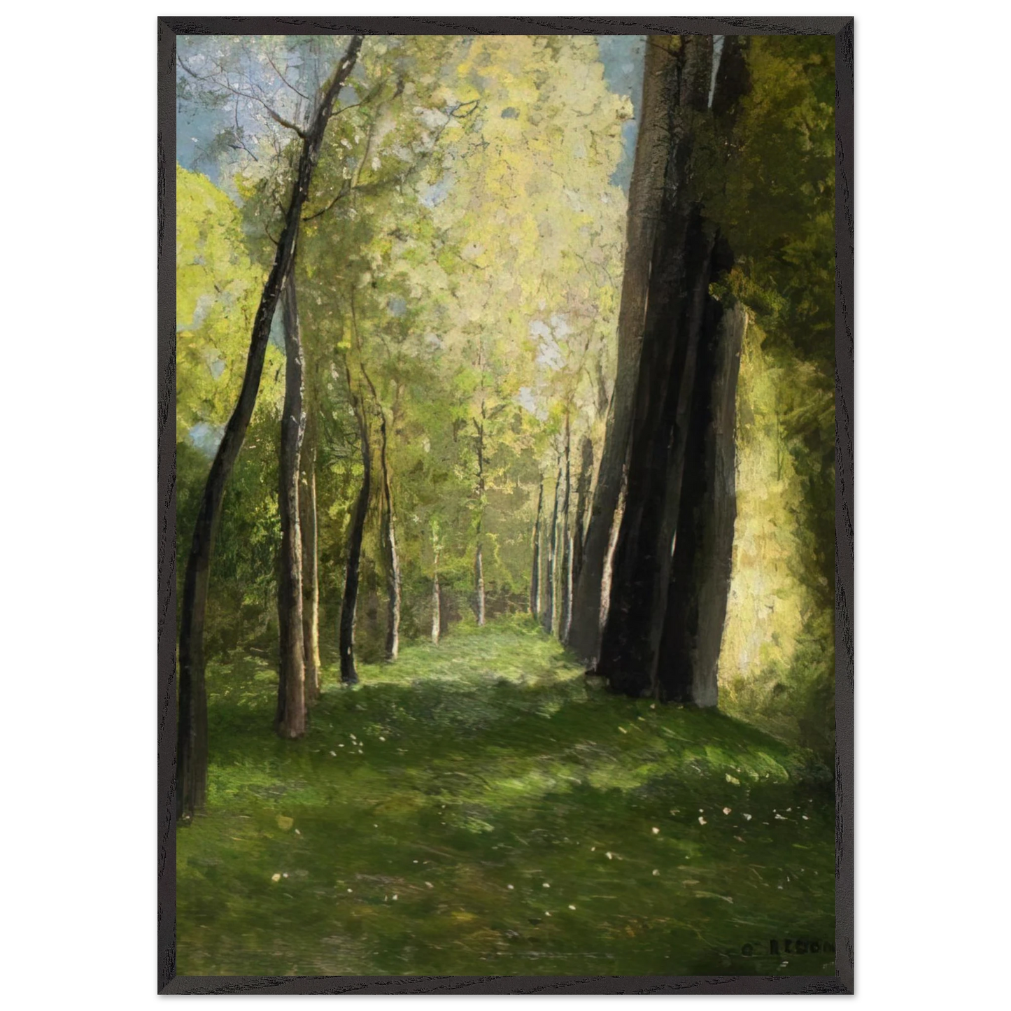 LANE OF TREES - Odilon Redon Framed Art Print – Black Wooden Frame - Default Title - -Framed Art Print